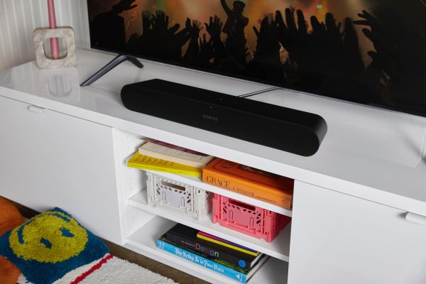 Sonos Ray Soundbar for TV Music Black White Home Theater-11