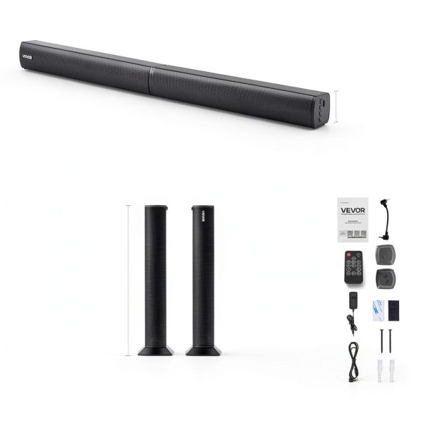 VEVOR Sound Bar 2.0 Channel Detachable Bluetooth HDMI AUX-7