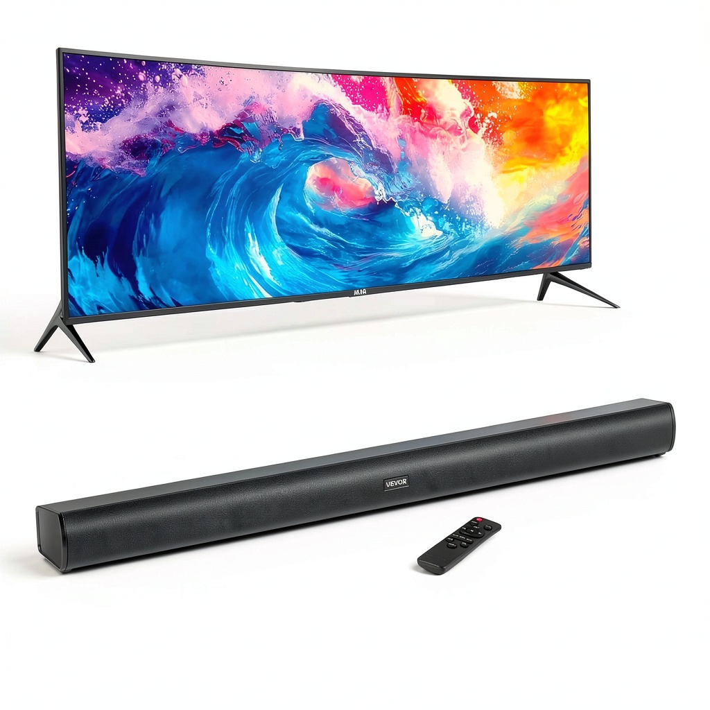VEVOR Sound Bar connected to a smart TV in a living room