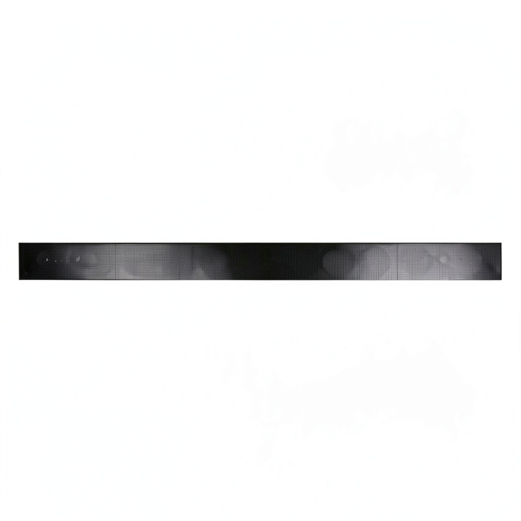 SunBriteTV Soundbar mounted below a widescreen HDTV