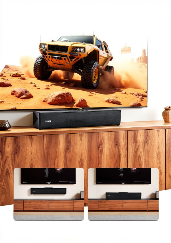 VEVOR Sound Bar 2.0 Channel Bluetooth TV Speaker Compact-5