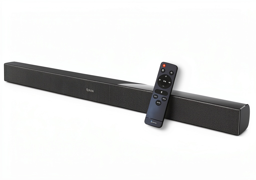 Sylvox Elf S2 soundbar installed on a patio wall