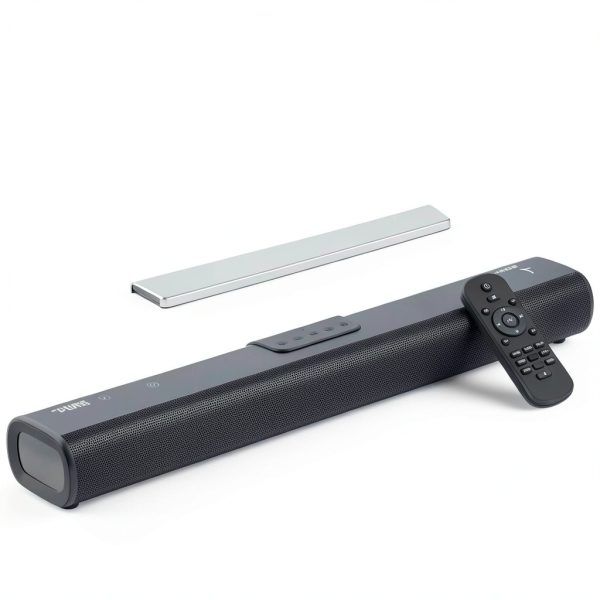 Sugift Sound Bar Dual Bass 3D Surround Slim TV Audio-1