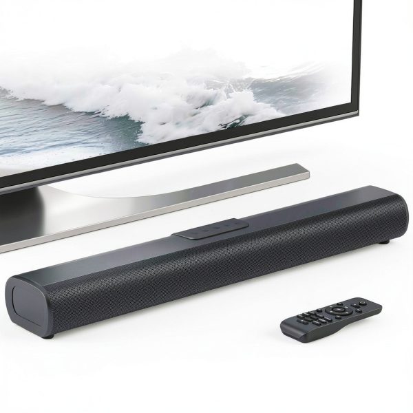 Sugift Sound Bar Dual Bass 3D Surround Slim TV Audio-9