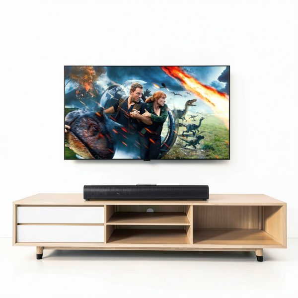 Sugift Sound Bar Dual Bass 3D Surround Slim TV Audio-6