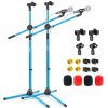 5 Core Red Iron Guitar Stool Foldable Frame Built-in Neck Rest-0