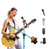 5 Core Red Iron Guitar Stool Foldable Frame Built-in Neck Rest-6
