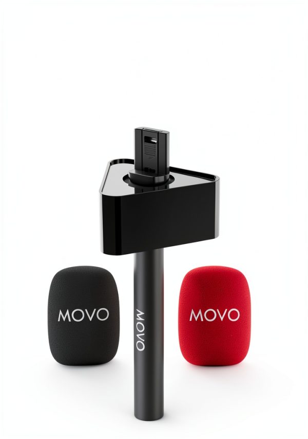 Movo Wireless Lavalier Handheld Grip for Interview Mic WMX-HMF2-1