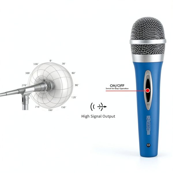 Blue Pro 5 Core Cardioid Karaoke Microphone Pop Filter XLR Cable-6